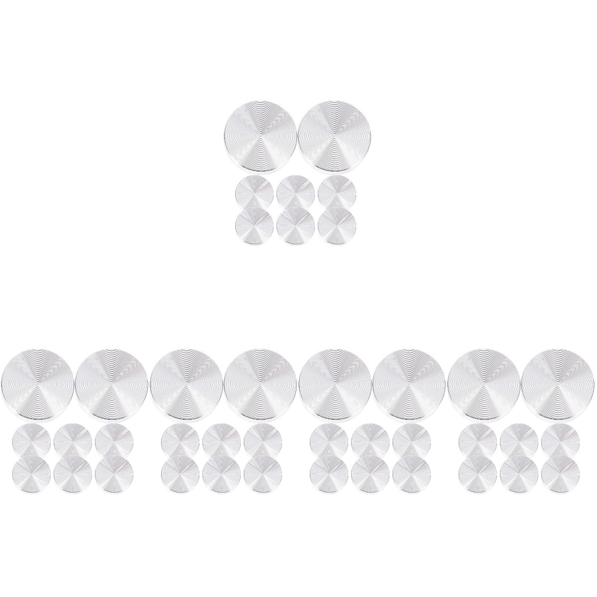 Raindrops 40 pcs Glass Table Top Disc Round Shape Aluminum Circle Round ...