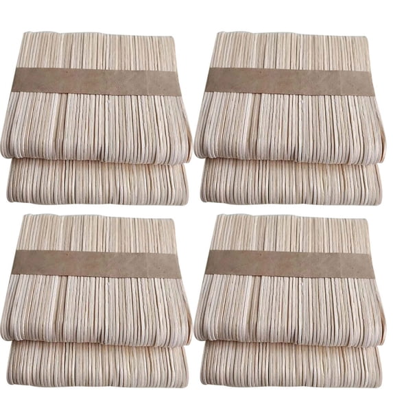 LABRIMP 400Pcs Khaki Wood Craft Sticks for Projects, Classroom Activities, Arts & Crafts Supplies