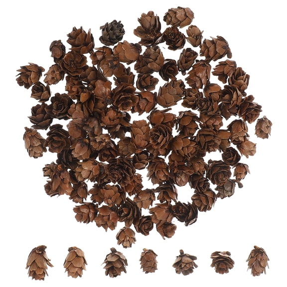 Raindrops 400 Pcs Wooden Pine Cone Artificial Pine Cone Decorative Pine Cone Xmas Decor