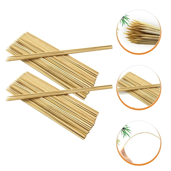 Raindrops 400 pcs  Bamboo Skewers Bamboo Sticks Disposable Barbecue Skewers BBQ Skewers