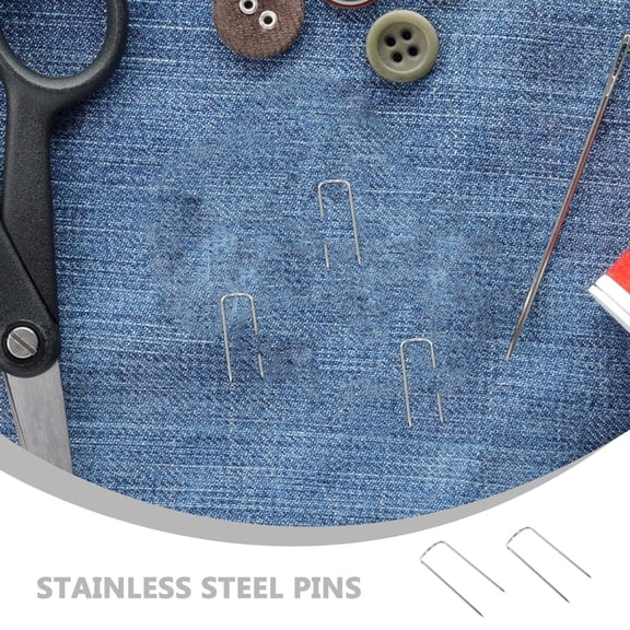 FOMIYES 400-Piece Stainless Steel U-Shaped Quilting Pins for Precise Fabric Placement and Secure Sewing & Needlecraft Projects
