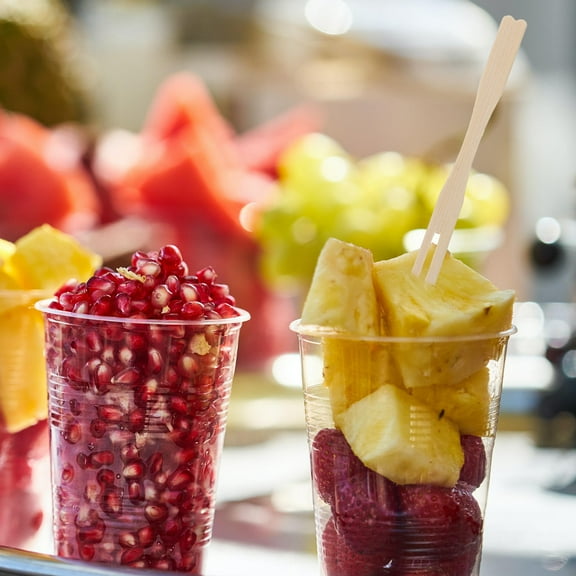 Raindrops 400pcs Bamboo Food Picks Fruit Appetizer Dessert Picks Sticks Disposable Forks Party Supplies Handle Style Random