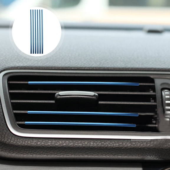 Raindrops 40Pcs Blue Car Vent Cover Strips Easy Install Car Vent Accessories Decorative Interior Strips