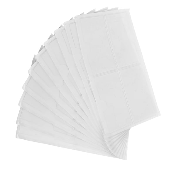 Raindrops 40Pcs Transparent Plastic Label Holders Self Adhesive for Office and Home