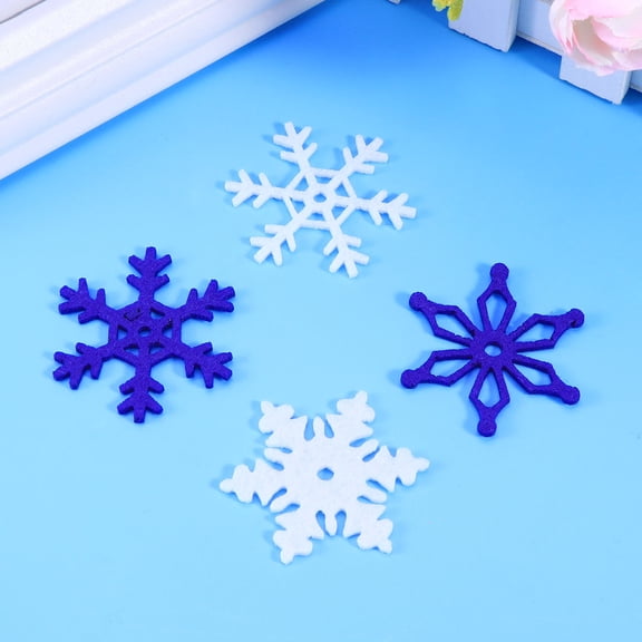 Raindrops 40Pcs Felt Christmas Snowflake Ornaments Hanging Decorations for Christmas Tree