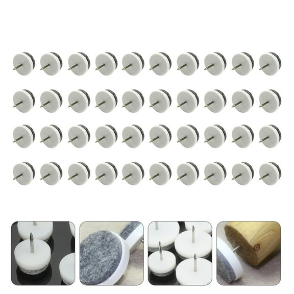 Raindrops 40Pcs Round Iron Chair Foot Nails for Furniture Items Home Use Floor Protection 0.98X0.87X0.79in