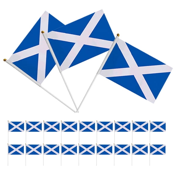 FOMIYES Wear-Resistant Scottish Handheld Flags Multi Polyester 40Pcs