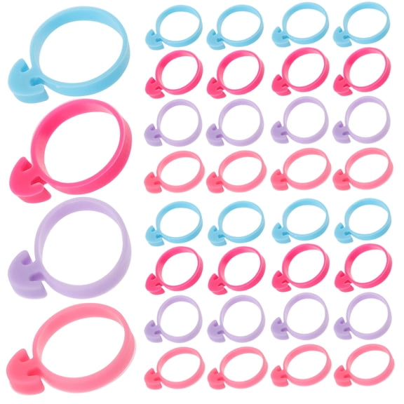 FOMIYES Adjustable Silicone Piping Bag Ties, Multi-Color, Sturdy, for Baking