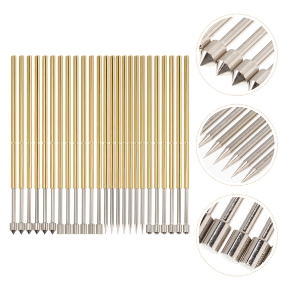 FOMIYES 40-Piece Spring Test Probes Set with Copper Plating for Precise Circuit Board Testing and Electronic Repairs