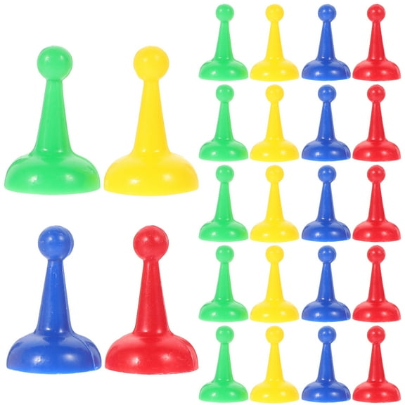 Raindrops 40-Piece Small Plastic Chess Tokens Assorted Colors Reusable Board Game Pieces for Strategy and Family Games