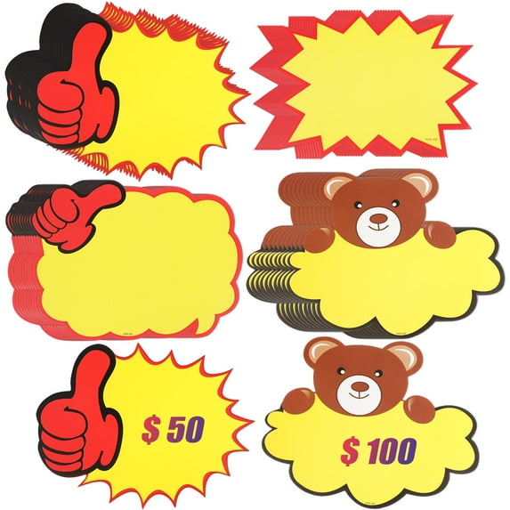 Raindrops 40pcs Pricing Signs Vibrant Tags For Retail Stores Paperboard Price Labels Versatile Display Options For And