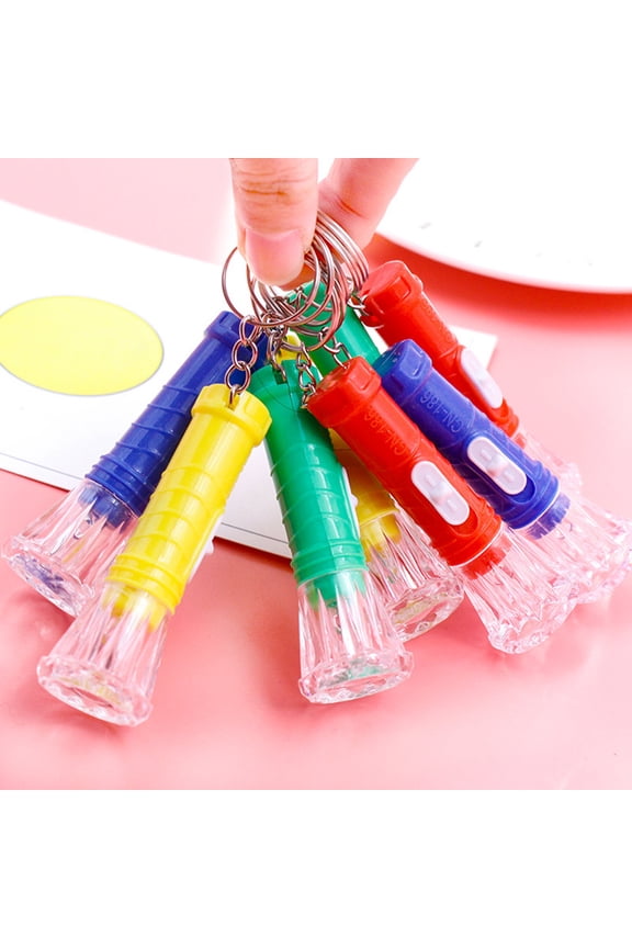 40Pcs LED Torch Keychain Plastic Compact Assorted Colors Ideal for Backpacking and Travel