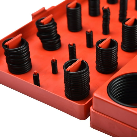Raindrops 419-Piece Red Rubber Assortment with Metric Sizes for Sealing and Repair Applications