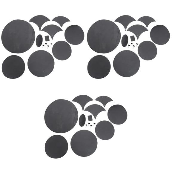 Raindrops 42 pcs Durable Drum Mute Pads Drum Silencers Premium Drum Dampeners (Black)