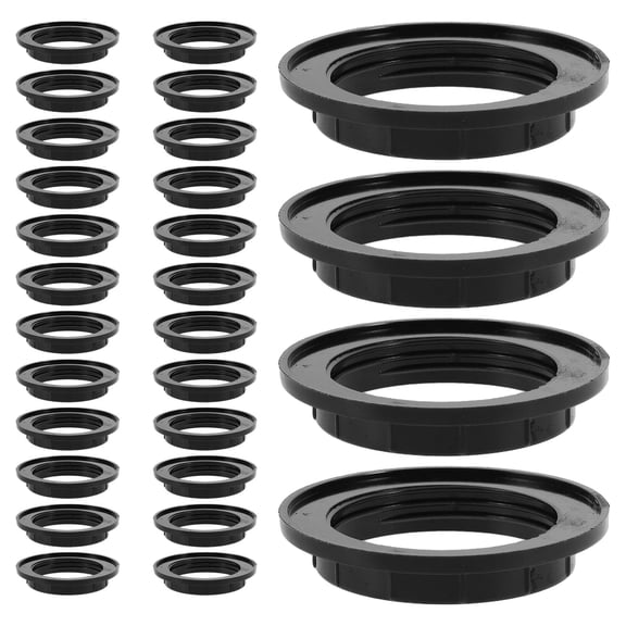 Raindrops 42PCS Glass Lamp Shade Rings with Black Bakelite for Accident Prevention in Pendant Lights