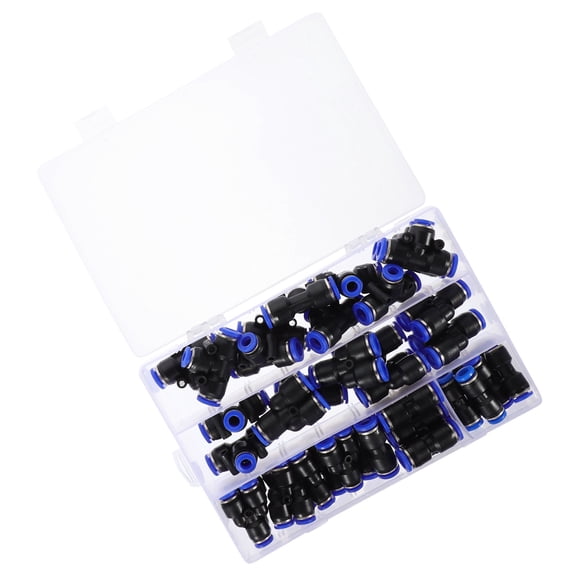 Raindrops 42pcs Quick Connect Fittings Pneumatic Push To Connect Fittings Air Hose Fittings