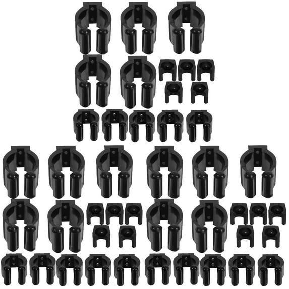 Raindrops 45 Pcs Wall Mount Pole Clip Wall Pole Clamp Wall Cue Pole Clamp Plastic Cue Holder Fishing Rod Holder