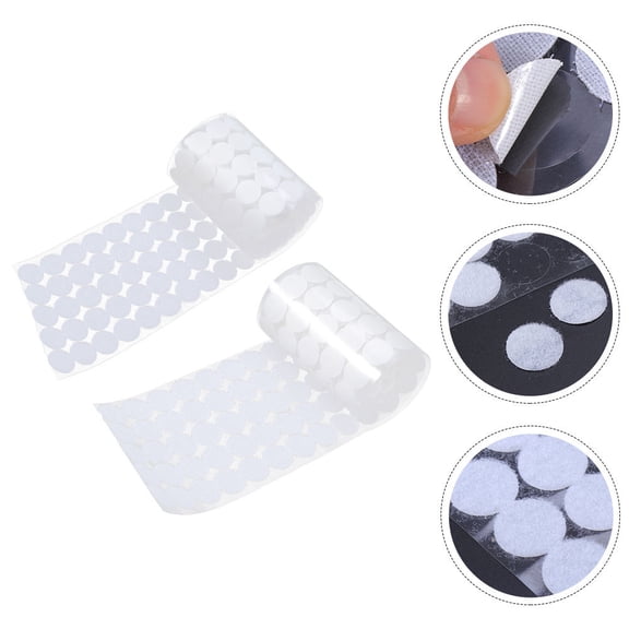 USHOBE Round Sticky Tapes Nylon 450 Pairs 0.6X0.6In