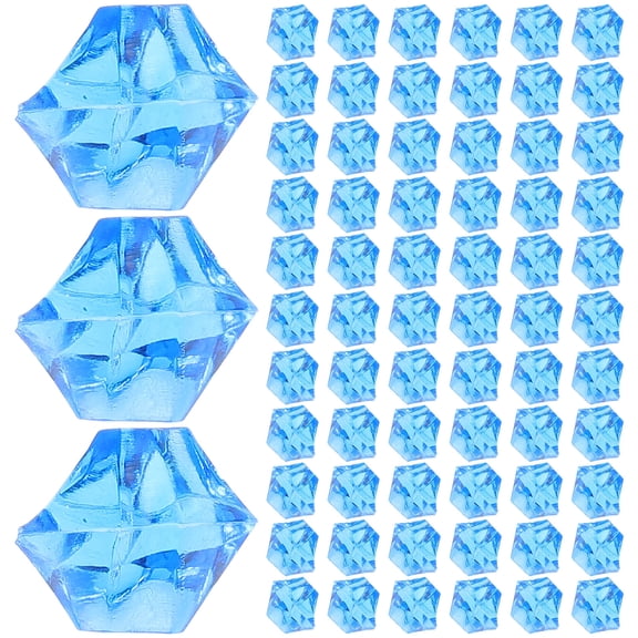 USHOBE Clear Fake Ice Cubes Dark Blue Acrylic Table Setting 450Pcs