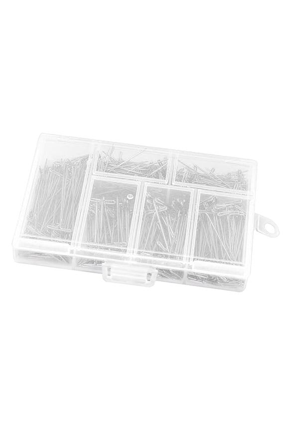 Hair Sewing Kit with 450pcs Light Grey Stainless Steel T Pins for Wigs and Hair Extensions