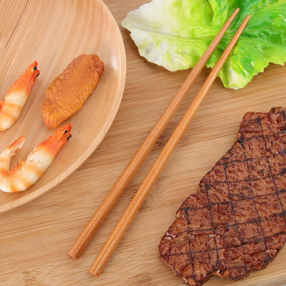 Raindrops 1Set Wood Chopstick Spoon Set Eco Friendly Natural Wood Tableware Set for Hiking and Kitchen Use