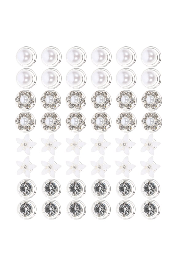 48 Pcs Scrunchie Makeup Gems Wedding Spiral Hair Screw Clip