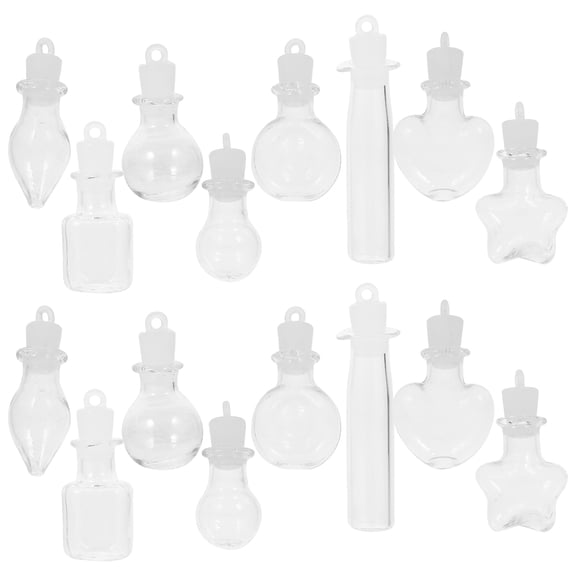 Raindrops 48pcs Glass Mini Wishing Bottles Empty Tiny Drifting Glass Bottles Glass Drift Bottles Sealing Bottles