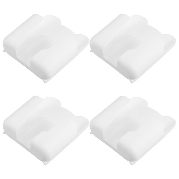 FOMIYES 4-Pack White Plastic Wall Mounted Remote Control Holders with Self-Adhesive Backing for Living Room Organization