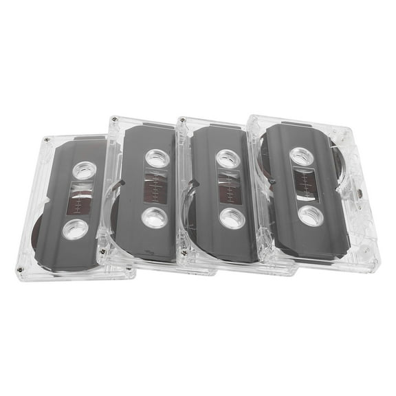 Raindrops 4PCS Empty Cassette Tape 60-Minute for Audio Recording Teaching DIY Retro Party Messages Recordable Tapes