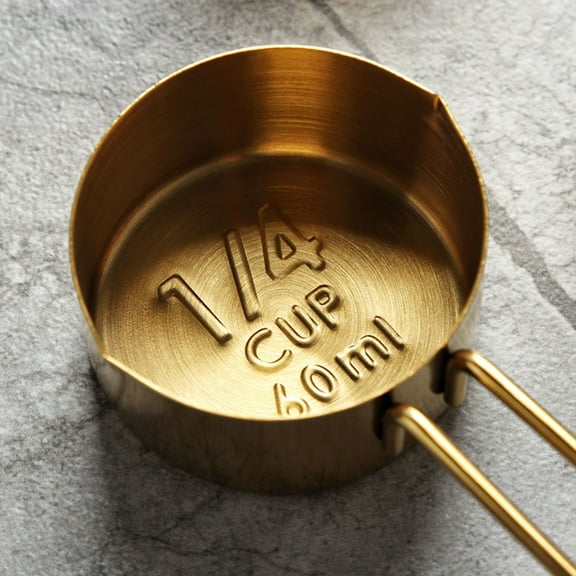 Raindrops 4PCS Kitchen Measuring Tools Stainless Steel Baking Utensils for Professional Users Golden