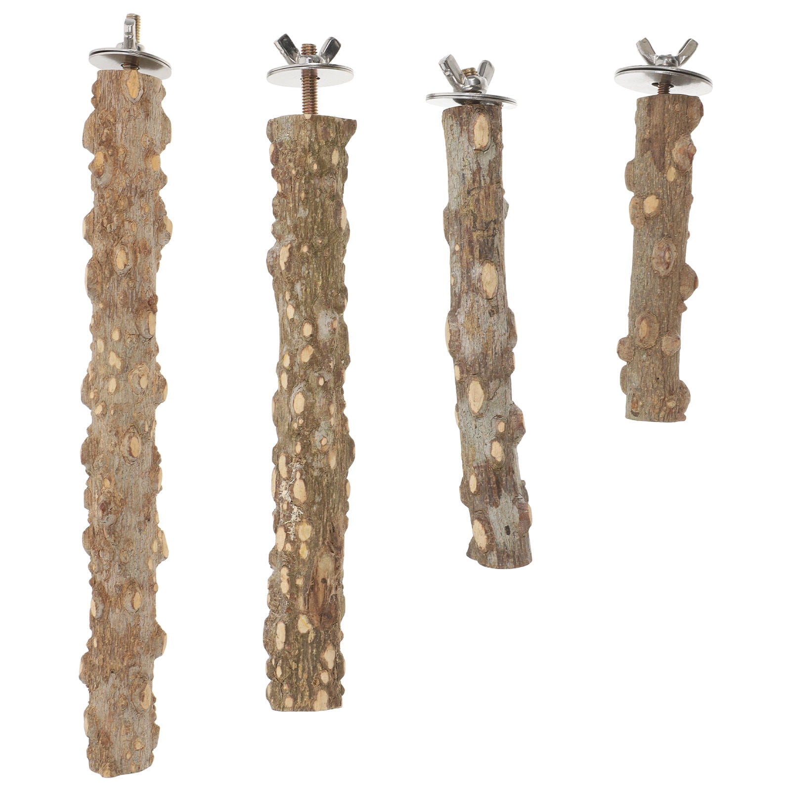 Picture of Raindrops 4PCS Parrot Perch Stand Multi-Size Bird Cage Platform Wooden ...