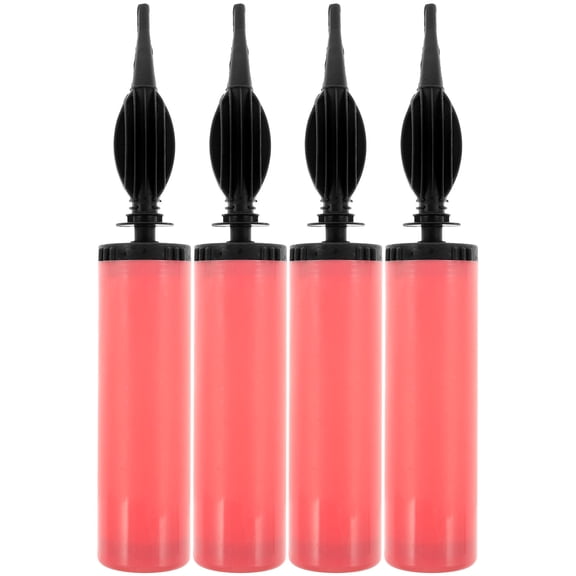 Raindrops Pink Balloon Pump Hand Air Inflator Easy to Use for Air Inflation No Power Needed Plastic 4PCS Set