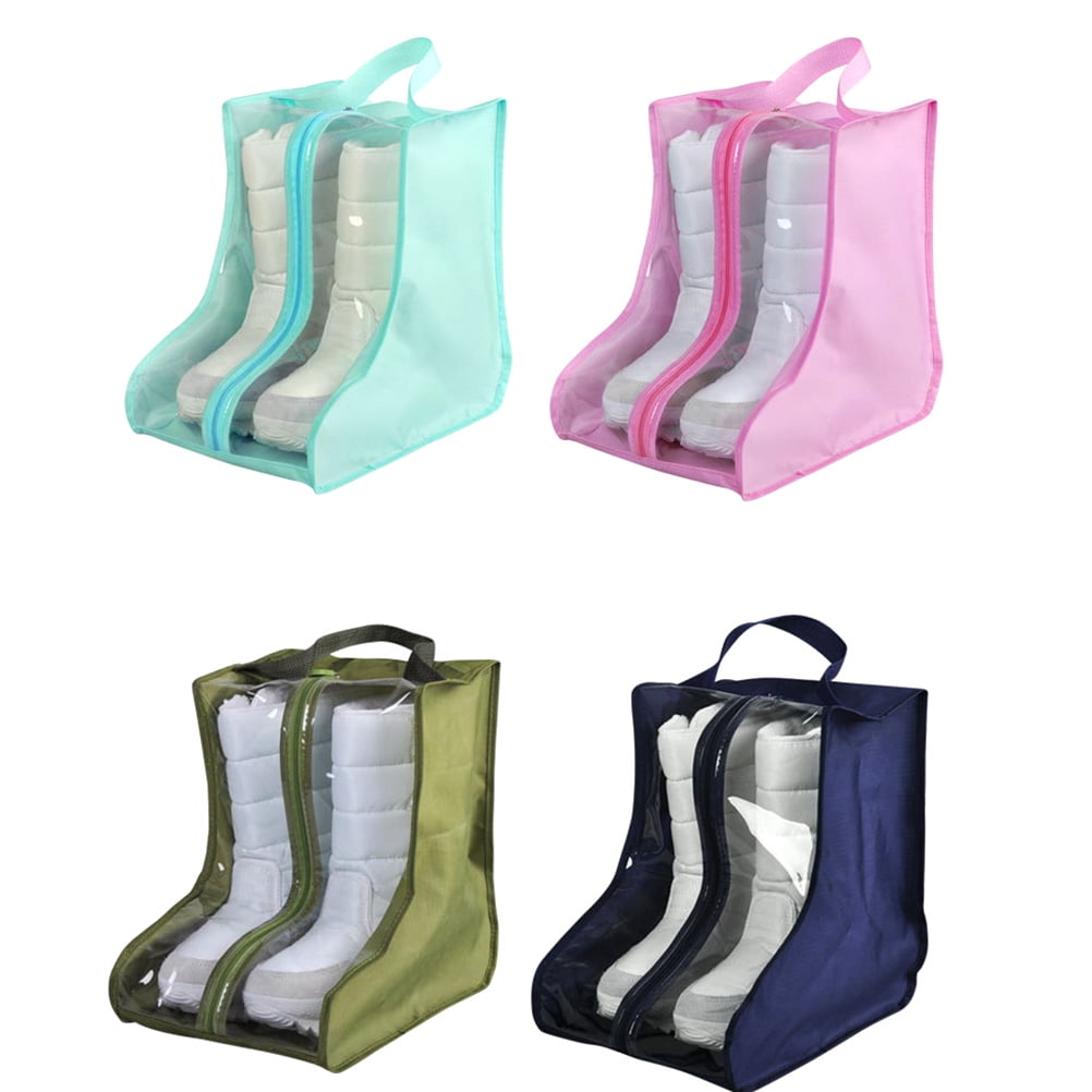 FOMIYES 4Pcs Water Resistant Shoes Storage Bags with Clear View Window Multipurpose Organizer Pouch