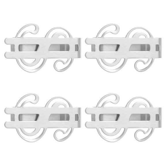 Raindrops 4PCS Slim Money Clip Stainless Steel Card Holder For Everyday Business Travel