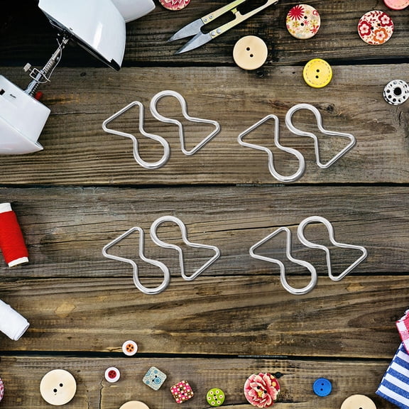 Raindrops Waistband Diy Buckles 4 Pairs Silver Alloy for Pregnant Women Trousers and Skirts