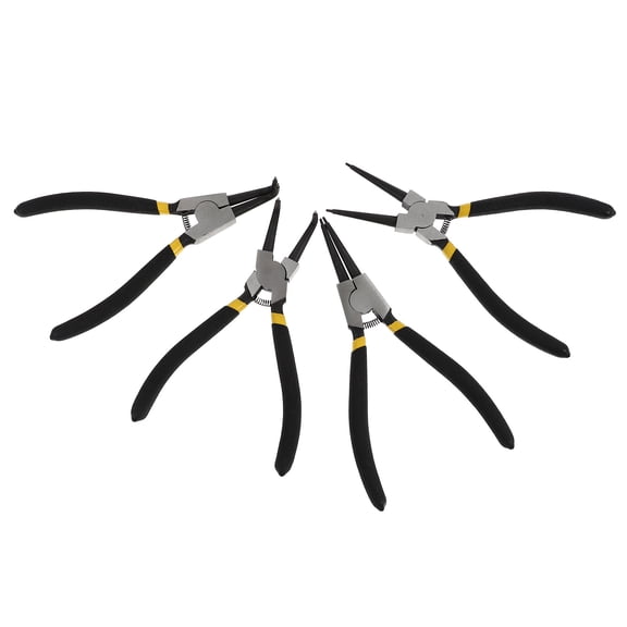 Raindrops Connector Pliers Retaining Ring Plier Steel 4Pcs Black