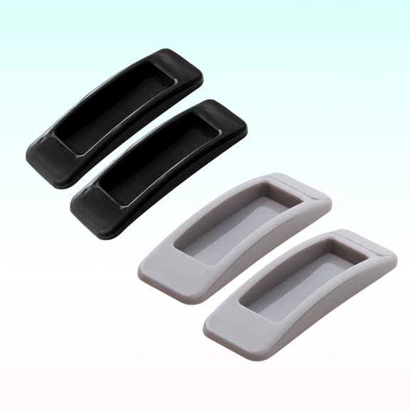 Raindrops 4Pcs Cabinet Handles Grey Abs Rectangular Door Handle for Cabinet 11x3x0.5 in