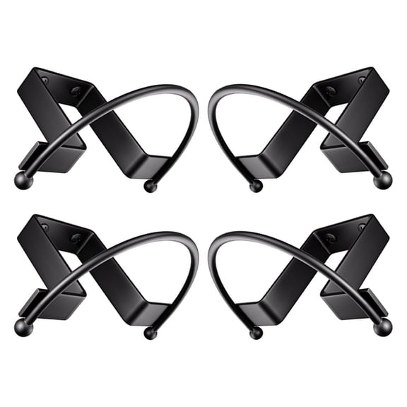 Raindrops 4Pcs Wall Mounted Black Hat Rack for Baseball Caps with Space Saving Hooks