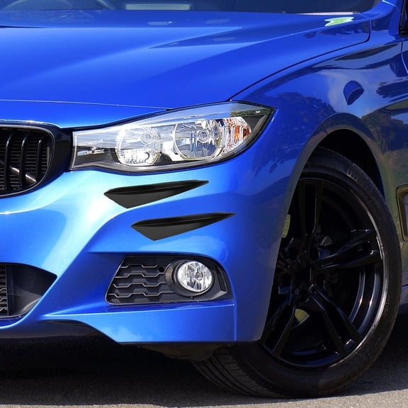 Raindrops 4Pcs Car Accessories Exterior Black Abs Fins For External Modifications 12.9X2.8X2In