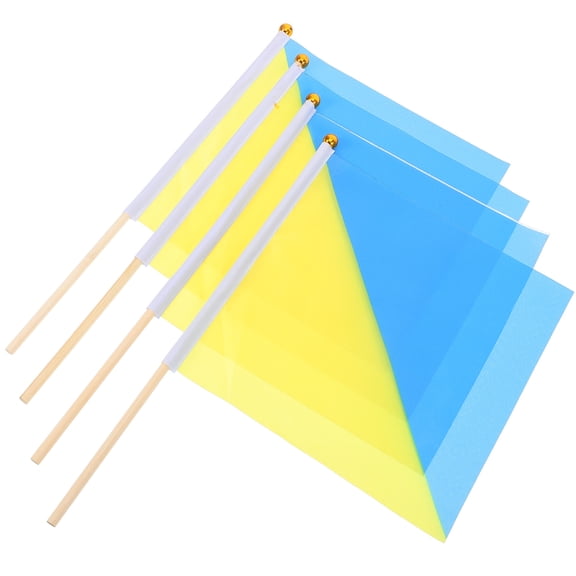 Raindrops 4Pcs Commanding Flags for Performance and Community Events with Polyester Material