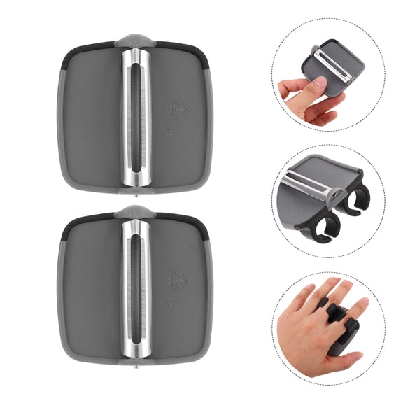 Raindrops 4-Piece Compact Stainless Steel Finger Potato Peeler Set with Ergonomic Grip for Versatile Kitchen Use