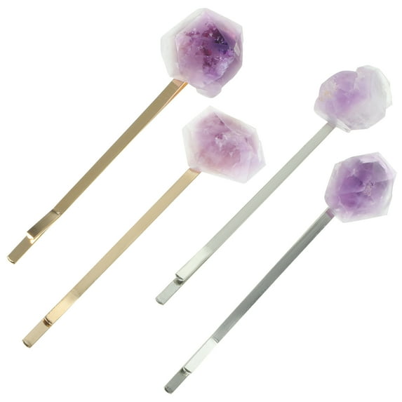 FOMIYES 4Pcs Metal Bobby Pin Hair Accessories with Crystal Stones for Styling and Daily Use