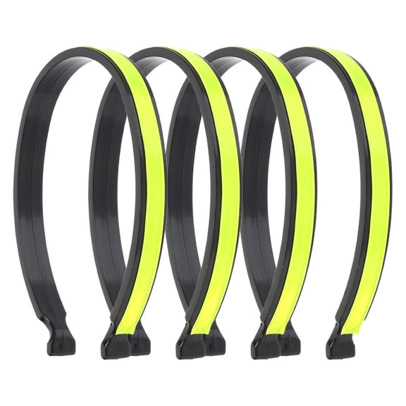 FOMIYES 4-Pack Reflective Bike Clips Plastic Safety Accessories for Night Cycling and Outdoor Biking Enthusiasts