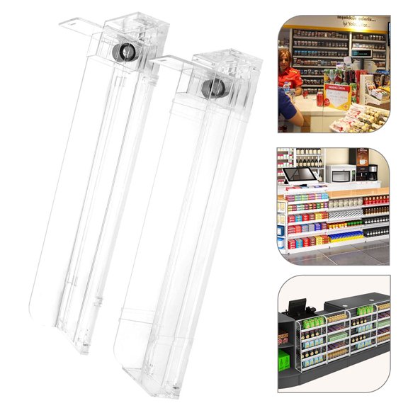 Raindrops 4Pcs Dispensers Paper Material Shelf Pusher for Retail Store
