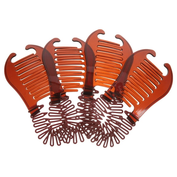 Raindrops 4Pcs Double Hair Comb for Women and Girls Bendable for Various Occasions and Home Use
