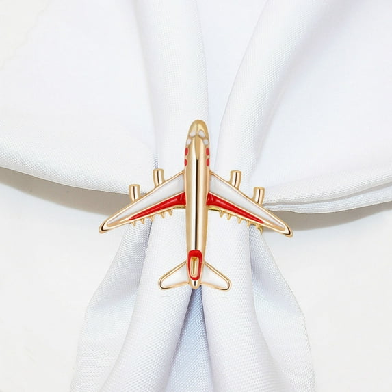 FOMIYES Metal Napkin Holders Multi Alloy Airplane Style for Elegant Table Decor 4Pcs