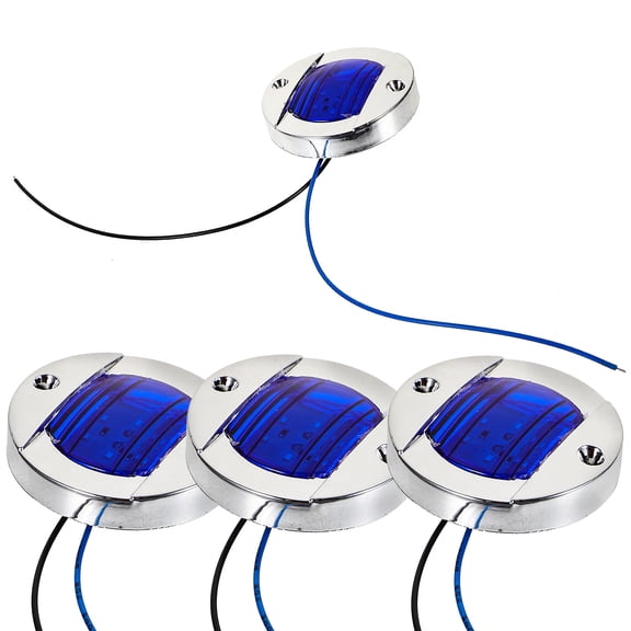 Raindrops 4Pcs Fishing Truck Trailer Taillight Sidelights Indicators Light Lamp Lights Boat Led Lights Blue 1.5x7.5in