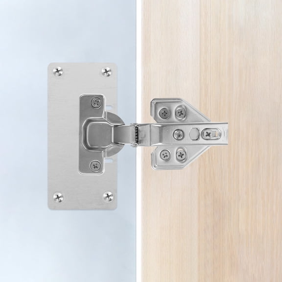 Raindrops 4Pcs Stainless Steel Hidden Cabinet Hinges with Hydraulic Buffering for Kitchen Door Soft Close