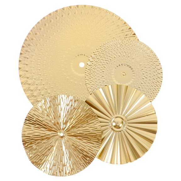 FOMIYES Golden Metal Sunburst Wall Art, Charming and Artistic Iron Pendant 4Pcs
