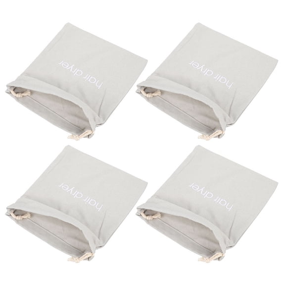 Raindrops 4Pcs Hair Dryer Travel Bag Anti-scratch Portable Cloth for Outdoor Travel